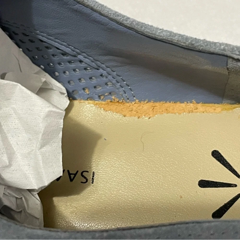 Isaac Mizrahi Live Suede Oxford Light Blue sz 6.5 Blokecore Office‎ Casual